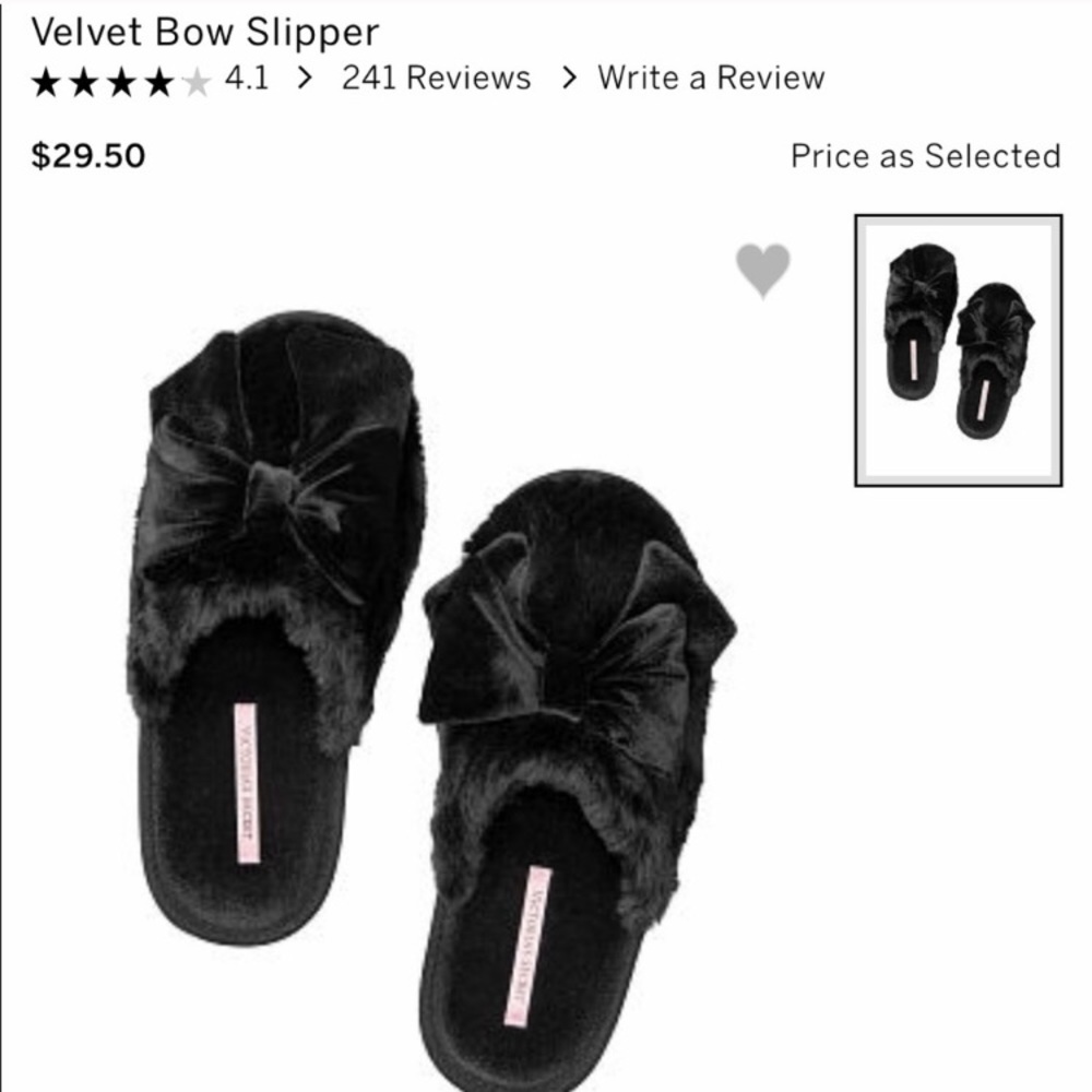 VS Velvet Bow Slippers 💖